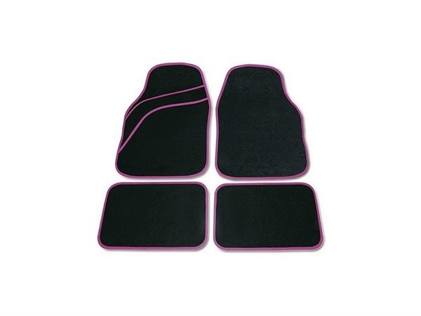 Bottari Universal Felt Car Mats With Pink Line