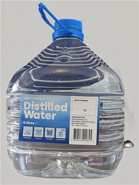 Distilled Water 5 Lt