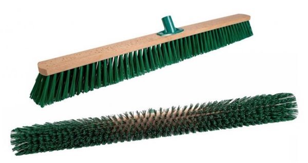 Wood Push Broom Cm.80 Stiff Green Fibre