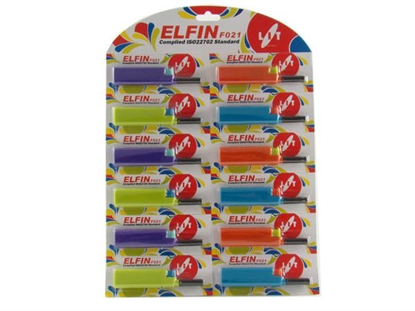 Mini Flame Gas Lighter Elfin Pop Art (sold As A 12 Pc On A Hanger)