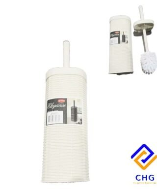 Closed Toilet Brush Rattan White K24